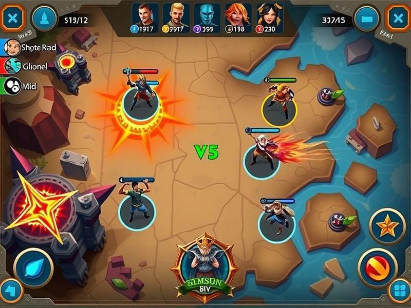 Champion Glory Duel gameplay screenshot showing intense 5v5 battle